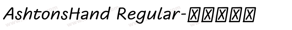 AshtonsHand Regular字体转换